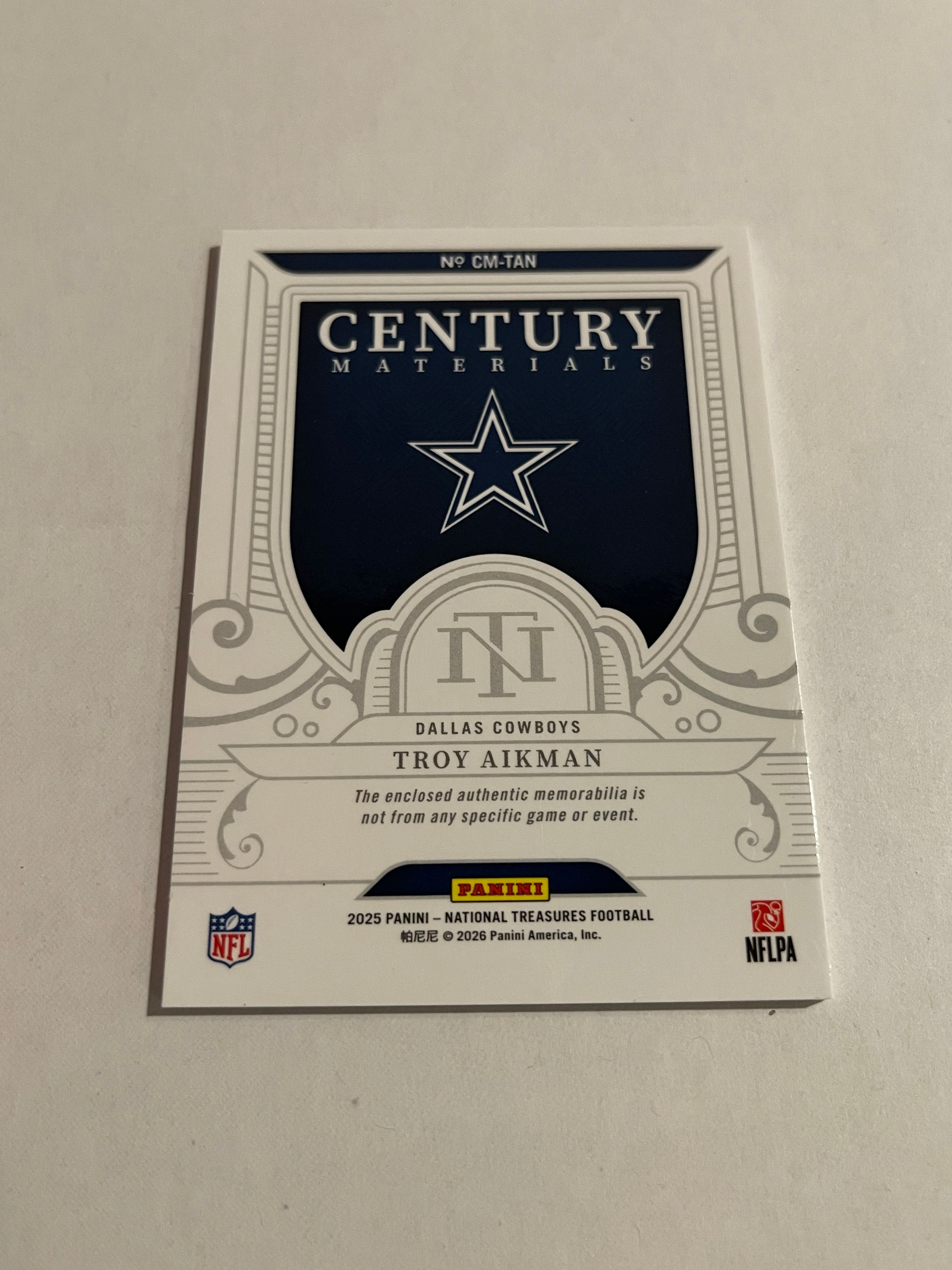 Troy Aikman 2026 Panini National Treasures Centur – Knoxville Smokies