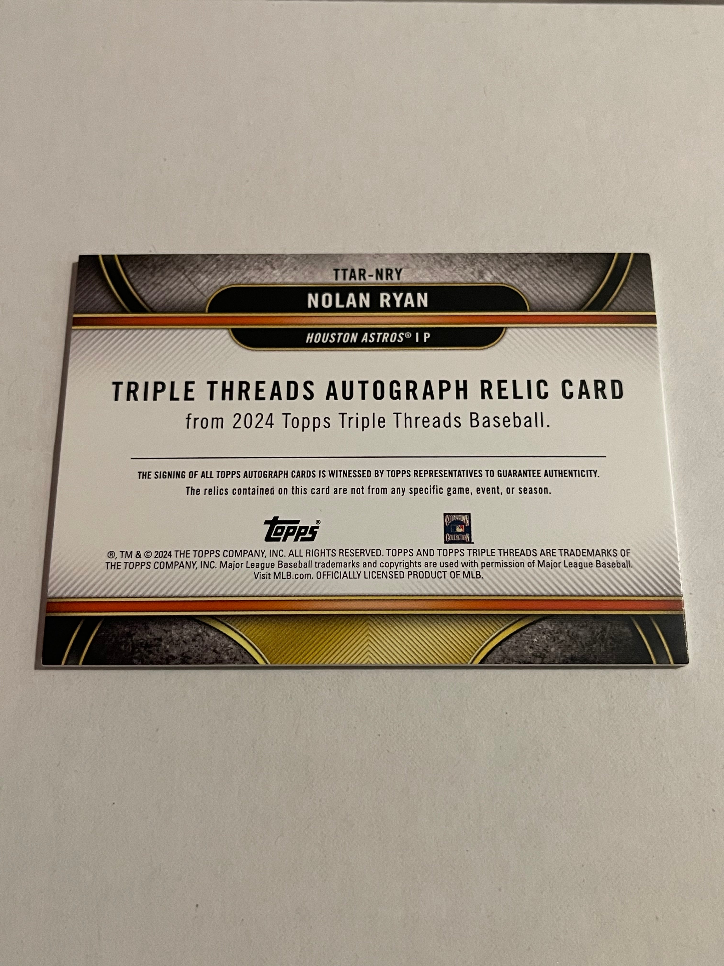 Nolan Ryan 2024 Topps Triple Threads #TTAR-NRY 18 – Knoxville Smokies