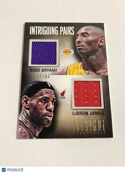 LeBron James Kobe Bryant 2013 Panini Intrigue Intriguing Pairs #33