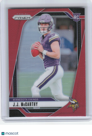 J.J. McCarthy 2024 Panini Prizm #400 Red SSP – Knoxville Smokies