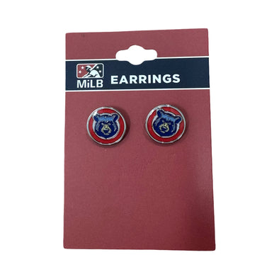 Circle Bear Logo Earrings
