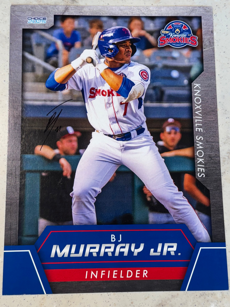 BJ Murray Jr Autographed 2025 Jumbo Card – Knoxville Smokies