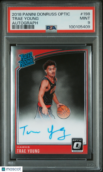 Trae Young 2018 Panini Donruss Optic #198 Autogra – Knoxville Smokies